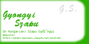 gyongyi szapu business card